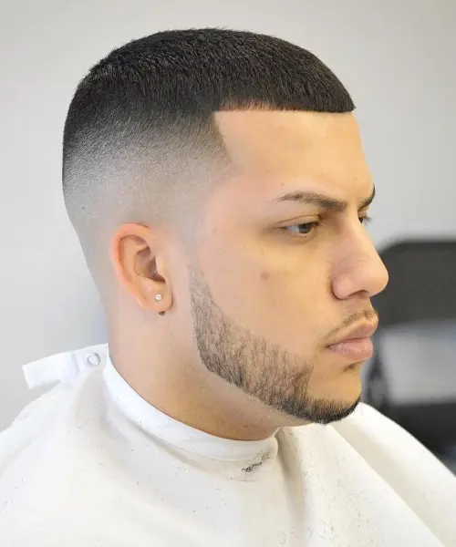 Bald Fade with Line Up