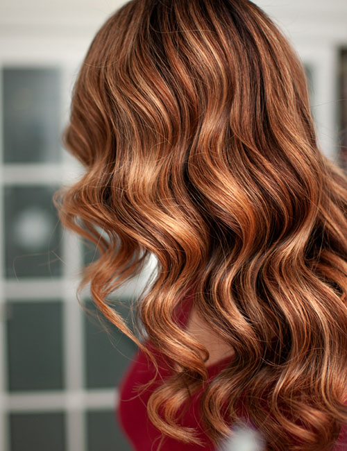 Copper And Blonde Highlights